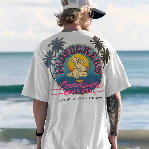 Seaside Holiday Hawaii Scenery Printed T-shirt - Yiyistories.com 