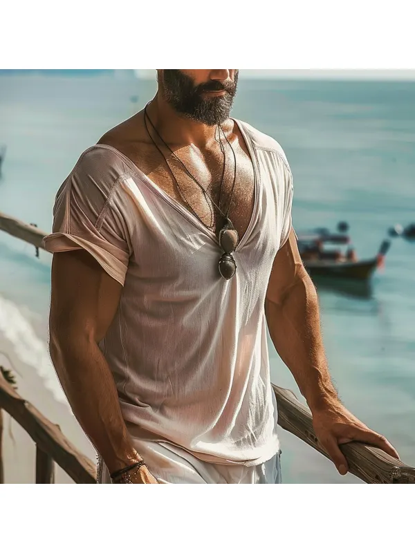 Men's Holiday Light Casual T-shirt - Localziv.com 