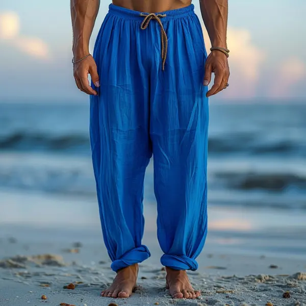 Men's Casual Linen Trousers - Dozenlive.com 
