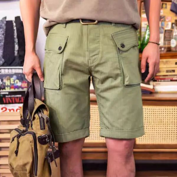 Men's Vintage 90s Multi-Pocket Casual Work Cargo Shorts - Wayrates.com 