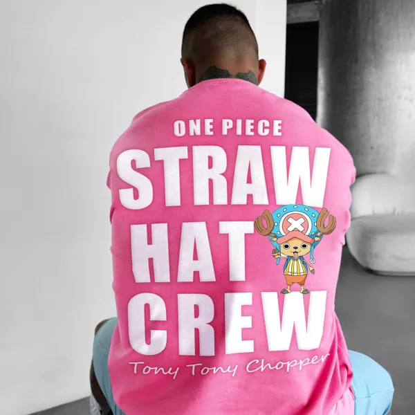 Straw Hat CUnisex Casual Oversized Anime Print T-Shirt Tony Tony Chopper T-Shirt - Spiretime.com 