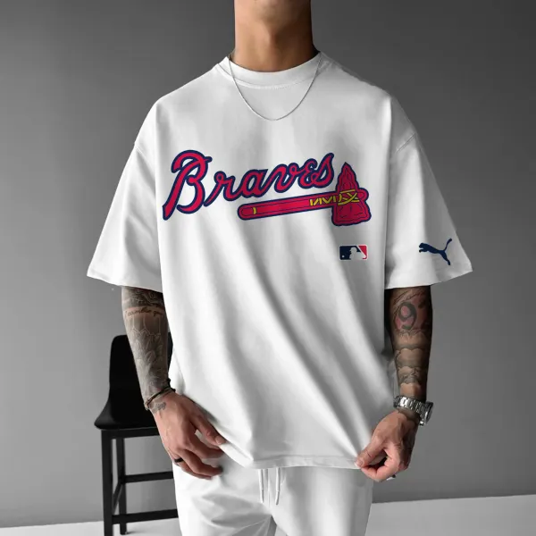 Mens Atlanta Georgia Baseball Casual T-Shirt - Yiyistories.com 