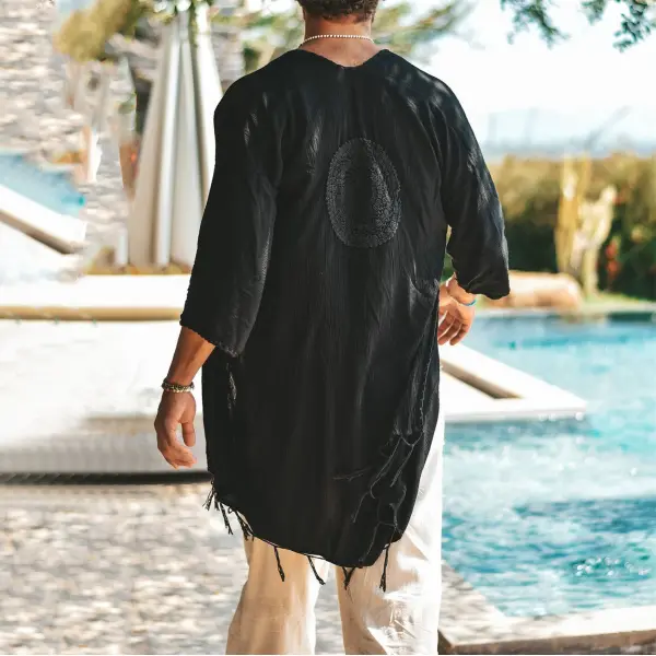 Men's Tulum Linen Holiday Cardigan - Yiyistories.com 