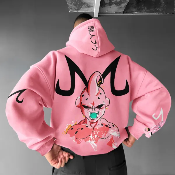 Unisex Oversized Anime Print Hoodie - Wayrates.com 