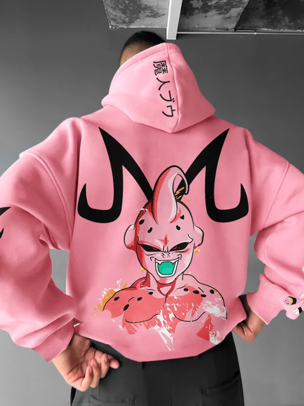 Unisex Oversized Anime Print Hoodie - Pragmaace.com 