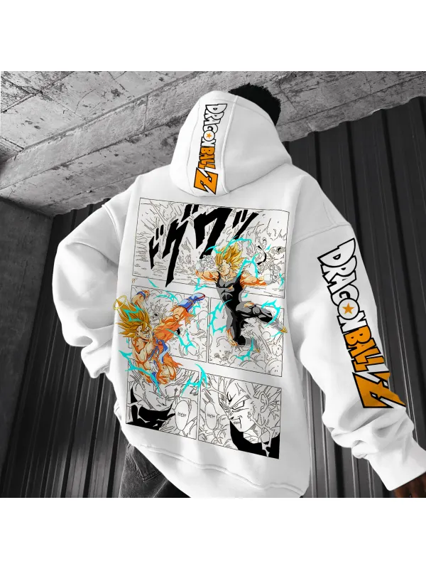 Unisex Oversized Anime Print Hoodie - Aptkoi.com 
