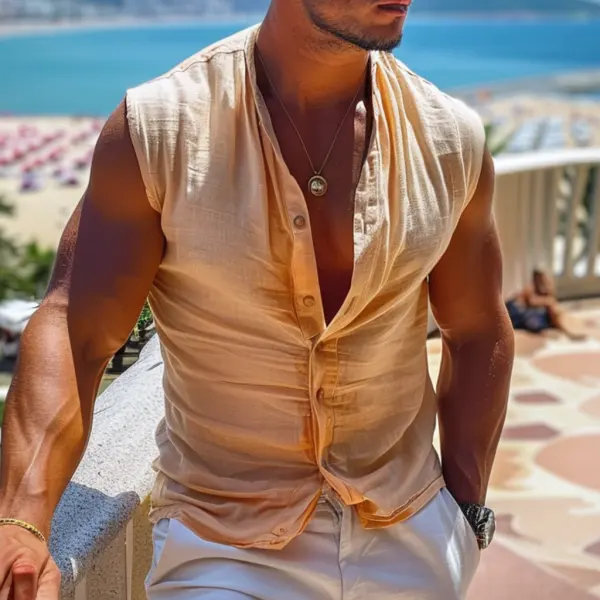 Men's Holiday Casual Sleeveless Tank Top - Yiyistories.com 