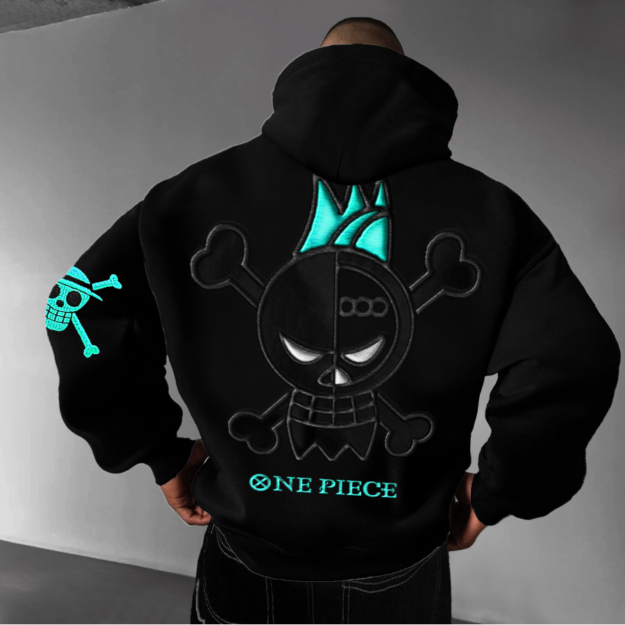 

Unisex Pirate Anime Embroidery Oversized Hoodie