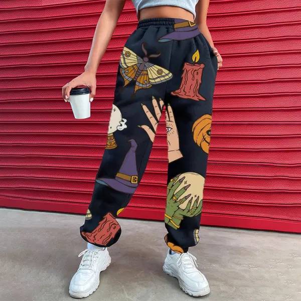 Halloween Pattern Women's Casual Pants Drawstring Pants Jogging Pants Casual - Wayrates.com 