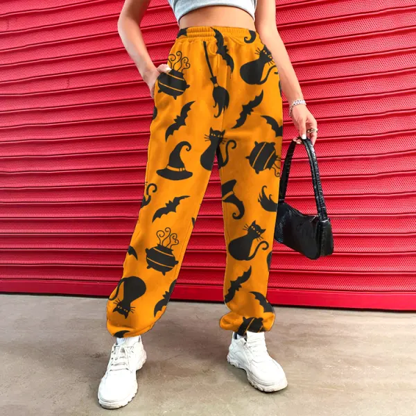 Halloween Pattern Women's Casual Pants Drawstring Pants Jogging Pants Casual - Wayrates.com 