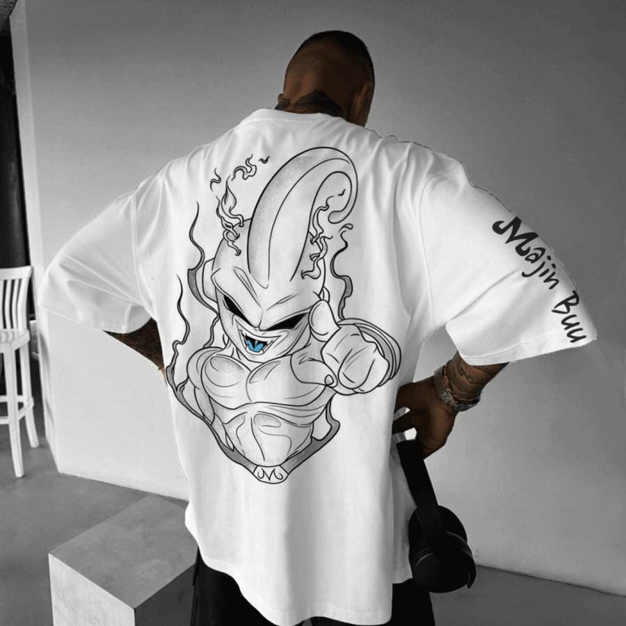 

Unisex Anime Print Oversized T-shirt