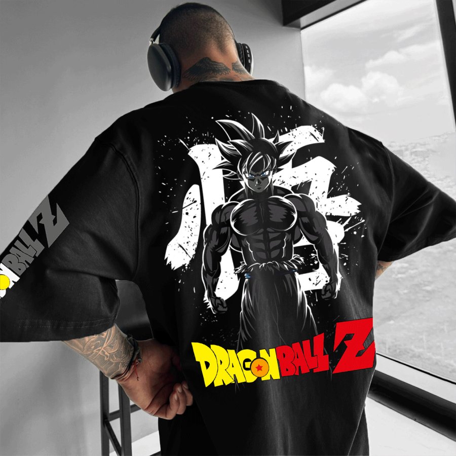 

Unisex Anime Print Oversized T-shirt