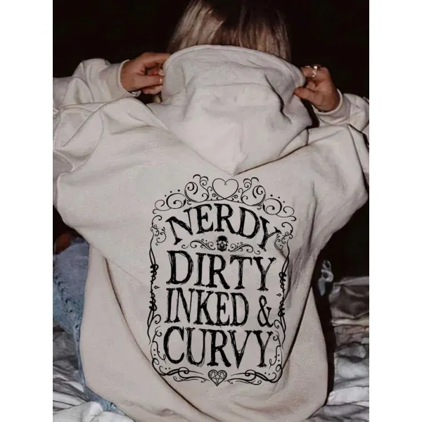 Nerdy Dirty Inked&Curvy Hoodie - Localziv.com 