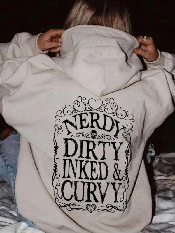 Nerdy Dirty Inked&Curvy Hoodie - Aptkoi.com 