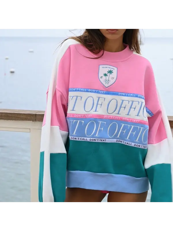 VARSITY WELLNESS OVERSIZED SWEATSHIRT - Ootdmw.com 