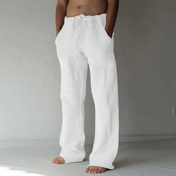 Men's Casual Breathable Loose Cotton Trousers - Yiyistories.com 