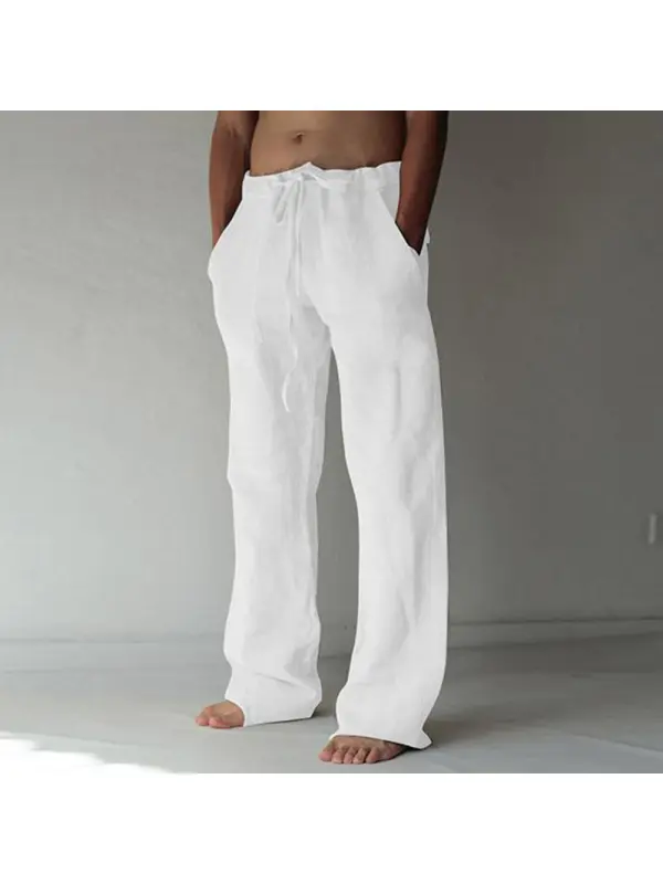 Men's Casual Breathable Loose Cotton Trousers - Localziv.com 