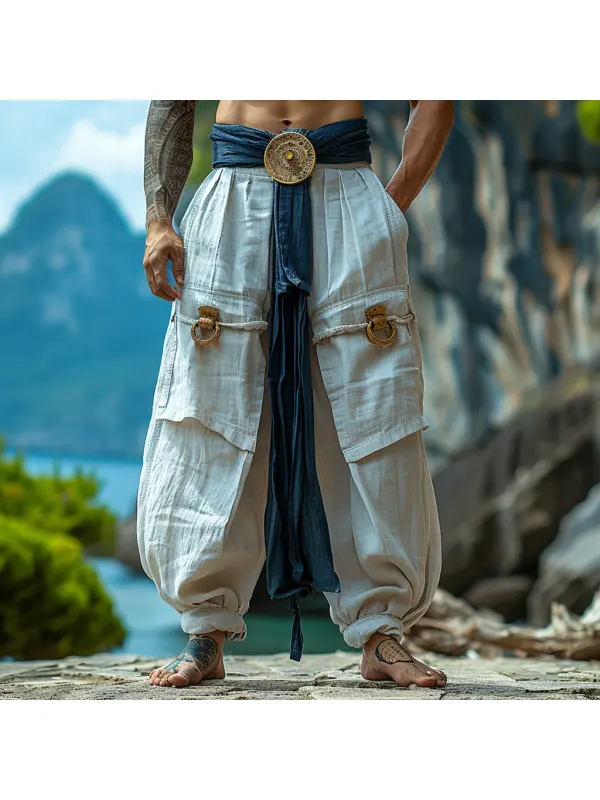 Simple Loose Men's Linen Pants Comfortable And Breathable Linen Pants - Localziv.com 