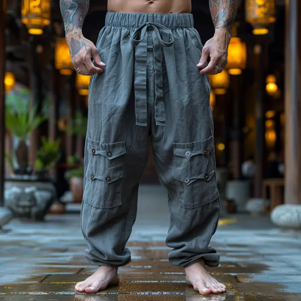 Simple Loose Men's Linen Pants Comfortable And Breathable Linen Pants - Trisunshine.com 