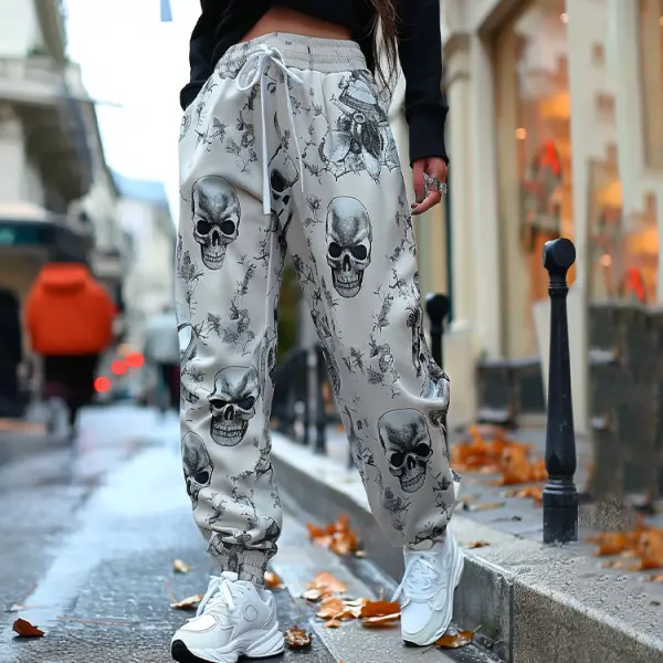 Halloween Pattern Women's Jogger Casual Pants - Dozenlive.com 