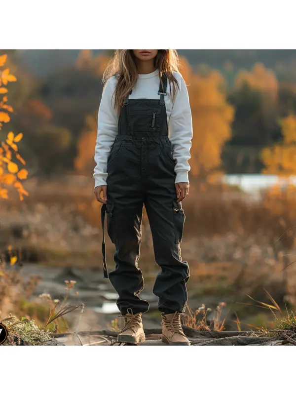 Women's Outdoor Pocket Design Jumpsuit - Ootdmw.com 