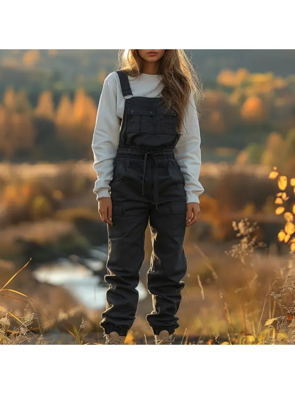 Outdoor Utility Pocket Lace-up Jumpsuit - Anrider.com 