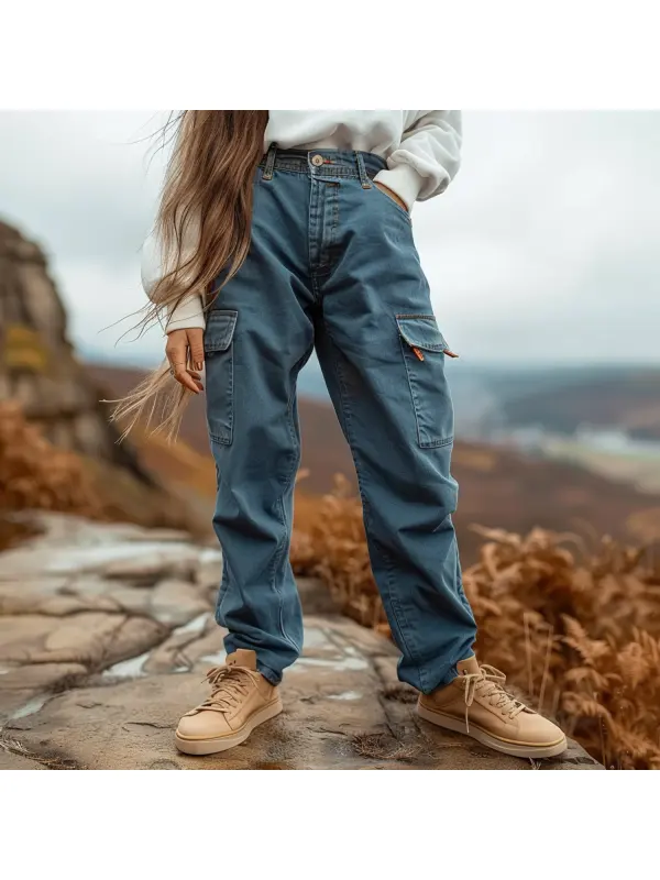 Women's Outdoor Pocket Design Trousers - Ootdmw.com 