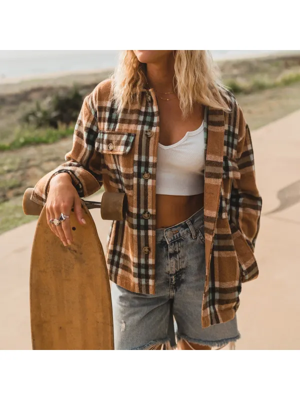 Vintage Holiday Casual Plaid Shirt - Hoplady.chimpone.com 