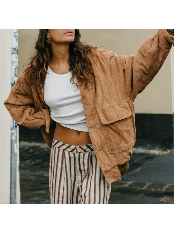 Retro Resort Solid Color Jacket - Anrider.com 