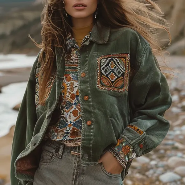 Women's Retro Ethnic Design Jacket - Yiyistories.com 