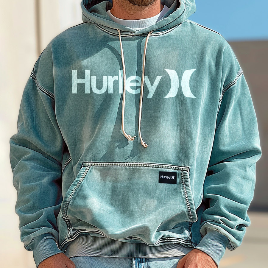 

Unisex Retro Surf Print Hoodie