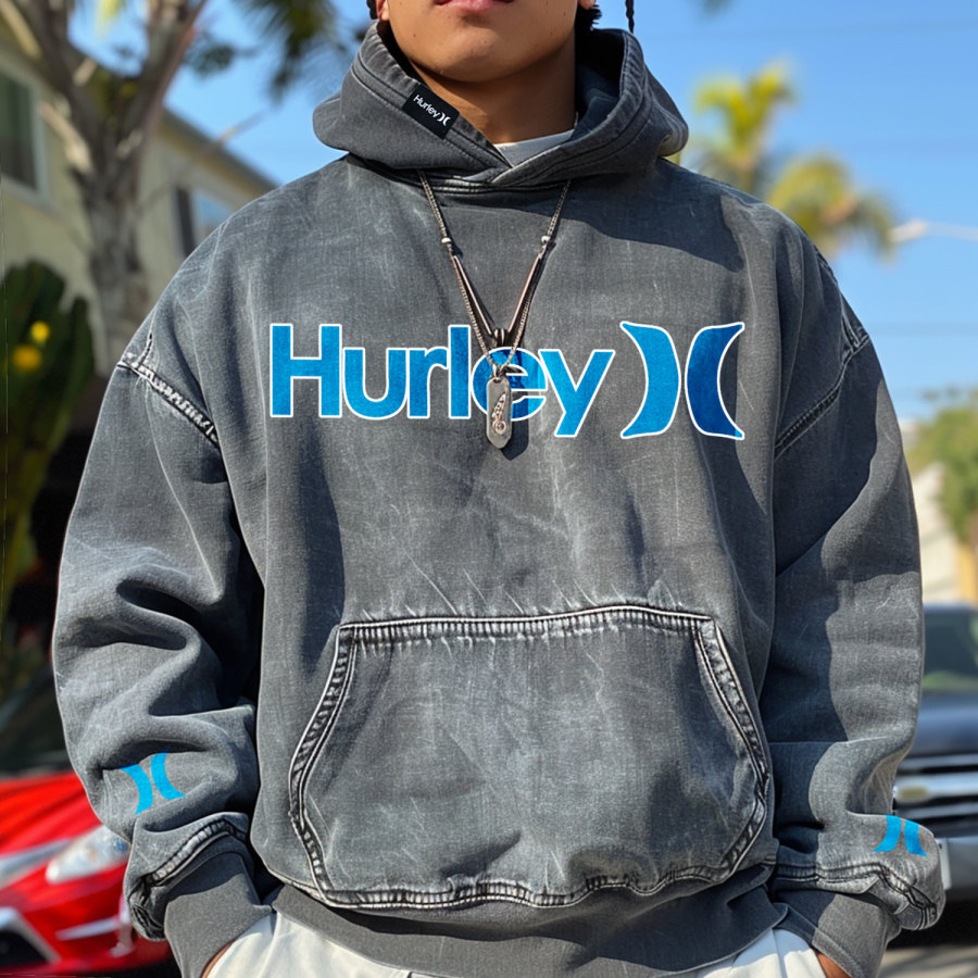 

Unisex Retro Surf Print Hoodie