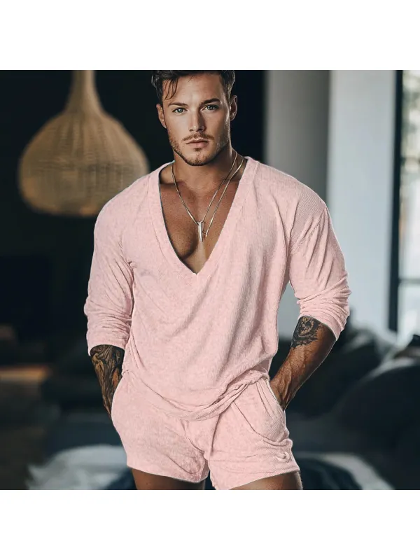 Men's Knitted Light Casual Shorts Multifunctional Set - Localziv.com 