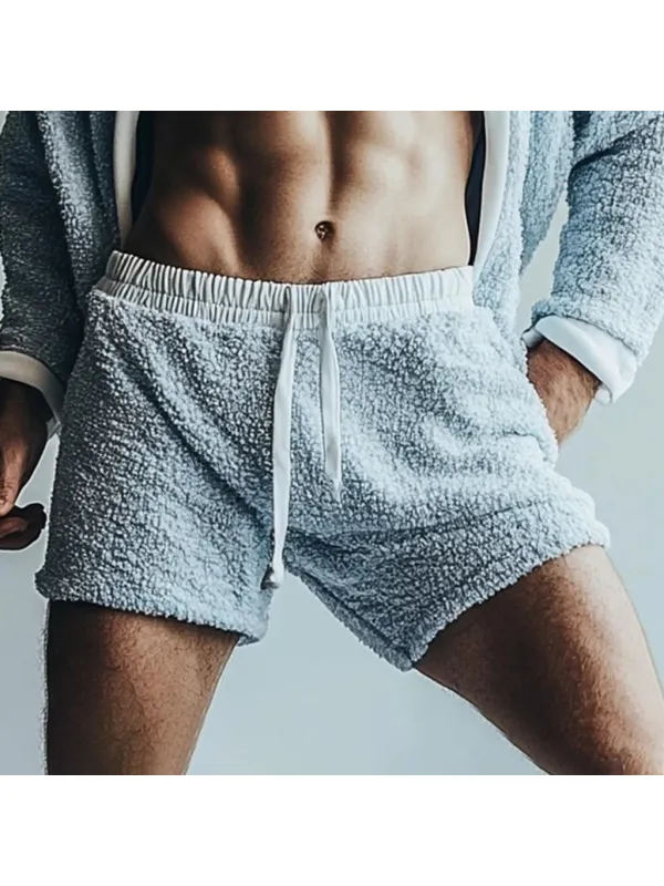 Men's Lightweight Lambswool Comfortable Shorts - Localziv.com 