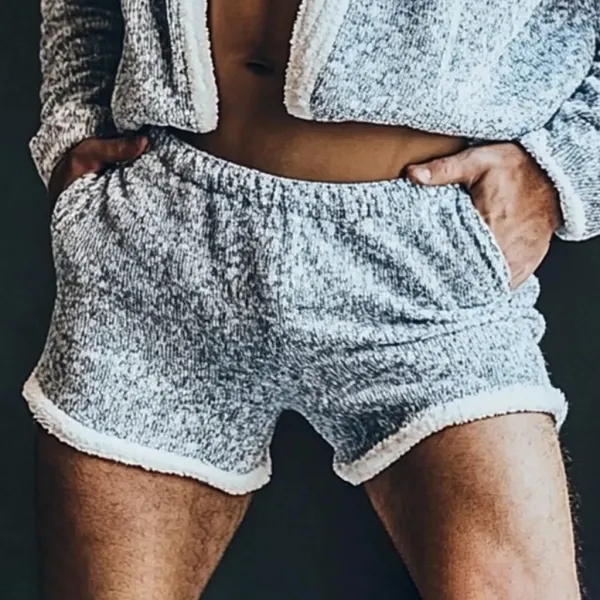 Mens Knitted Comfortable Shorts - Fineyoyo.com 