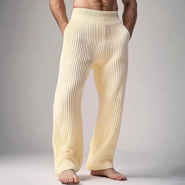 Men's Knitted Autumn & Winter Soft Loose Wide Leg Pants - Menilyshop.com 