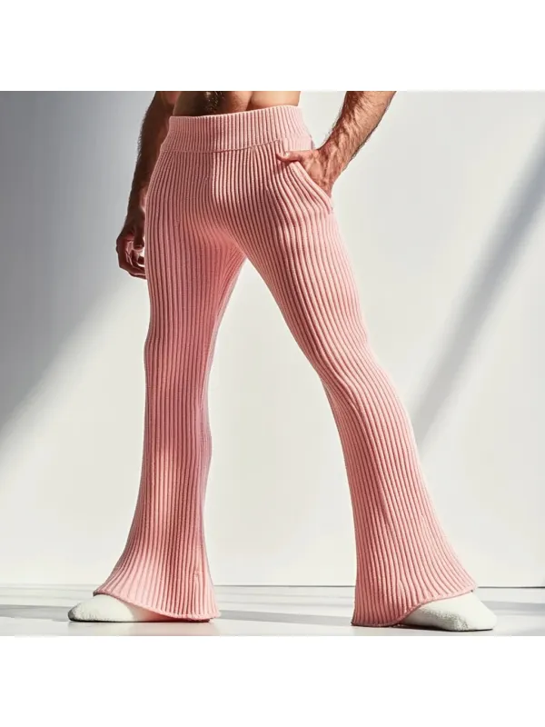 Men's Knitted Autumn & Winter Solid Color Comfortable Slim Pants - Localziv.com 