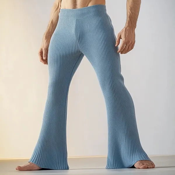 Men's Knitted Autumn & Winter Solid Bell-bottom Trousers Only $35.00 - Menilyshop.com 