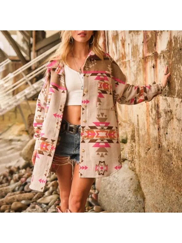 Women's Alkez Pink Printed Jacket - Cominbuy.com 