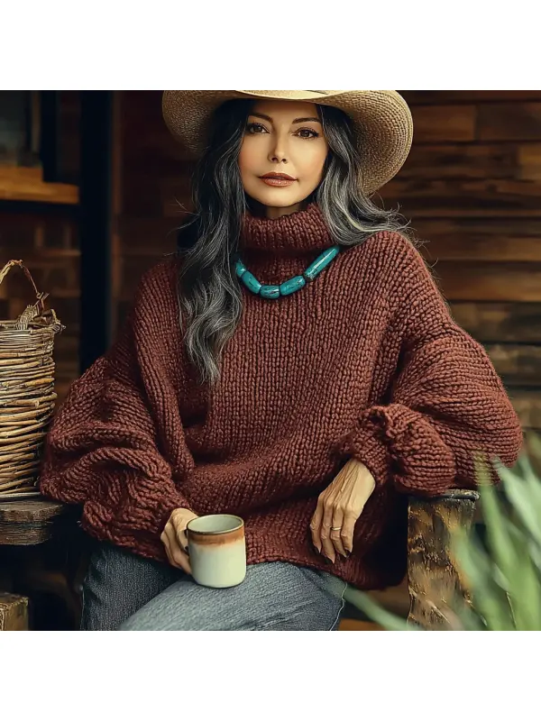 Women's Winter Knitted Warm Turtleneck Sweater - Realyiyi.com 