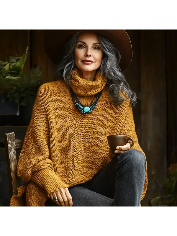 Women's Winter Knitted Warm Casual Turtleneck Sweater - Cominbuy.com 