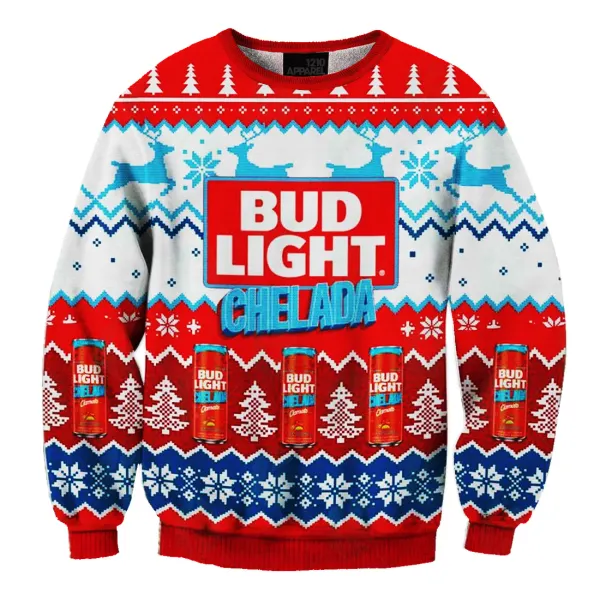 Unisex American Beer Christmas Ugly Sweatshirt - Trisunshine.com 