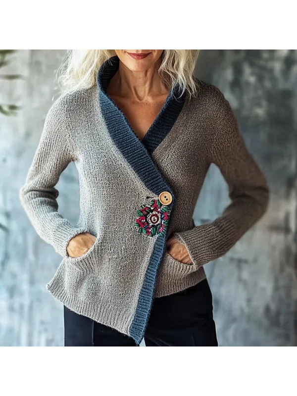 Women's Casual Soft Elegant Knitted Sweater - Ootdmw.com 