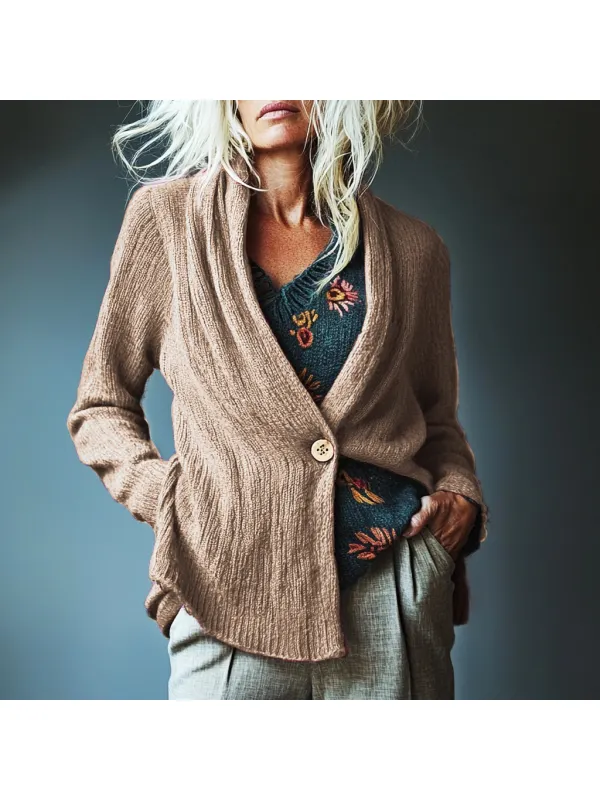 Women's Knitted Elegant Cardigan - Ootdmw.com 