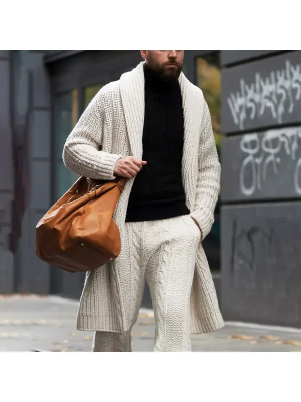 Retro Casual Knitted Lapel Collar Coat - Anrider.com 