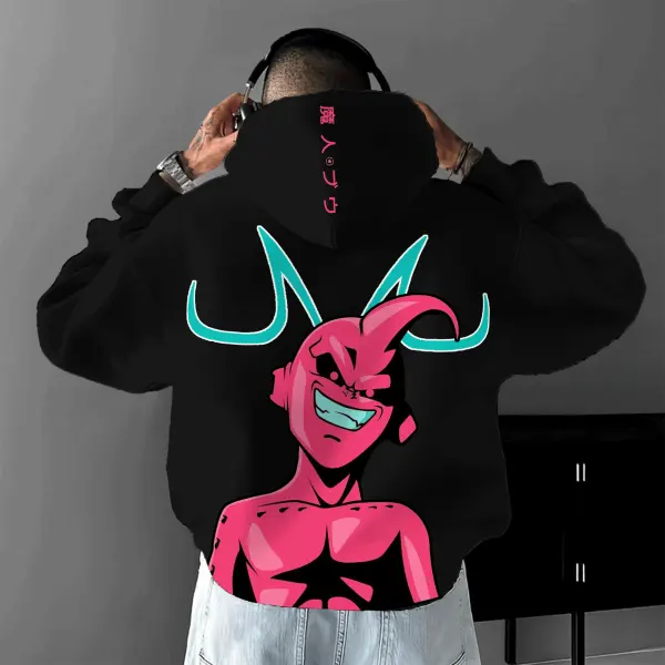Unisex Anime Casual Print Oversized Hoodie - Wayrates.com 