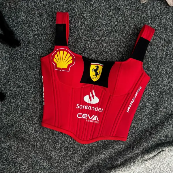 F1 Driver Ferrari Corset Top - Ootdyouth.com 