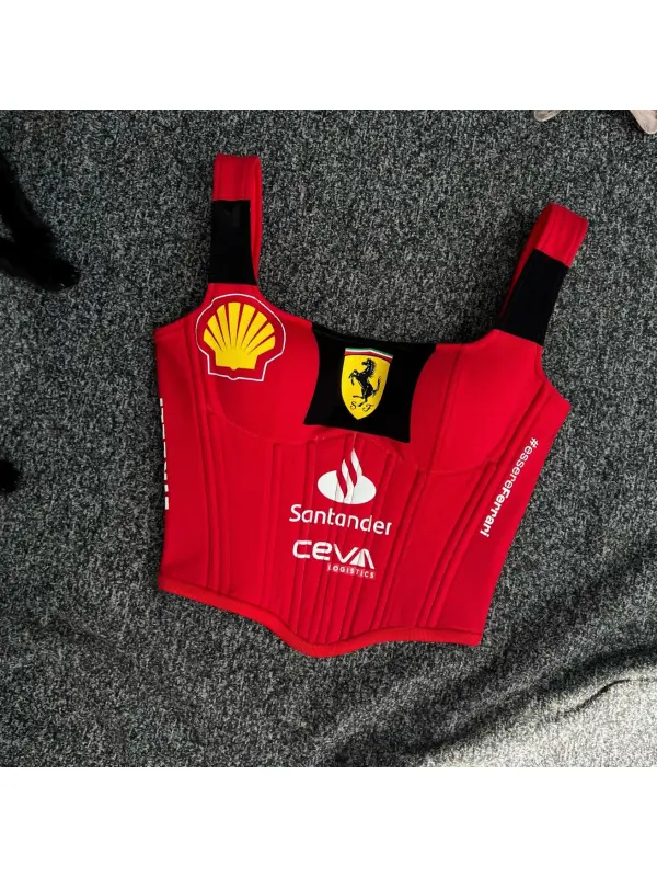F1 Driver Ferrari Corset Top - Ootdmw.com 