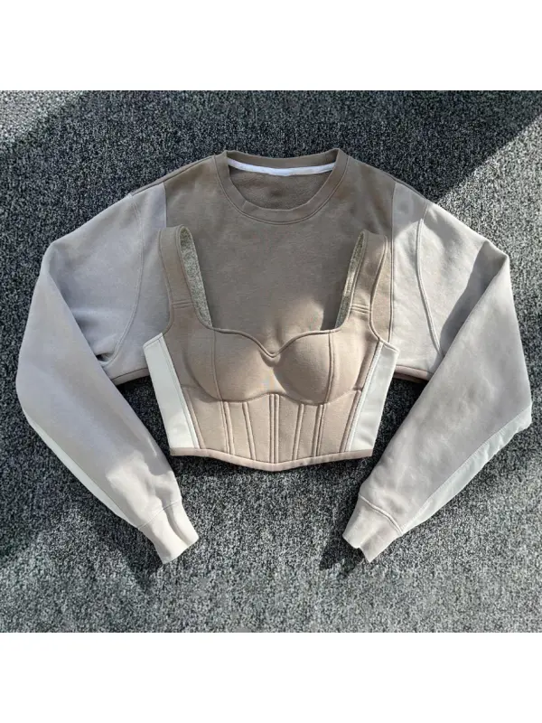 Classic Fashion Patchwork Top Set - Aptkoi.com 