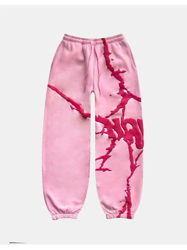 Niche Design Graffiti Flash Sweatpants - Aptkoi.com 